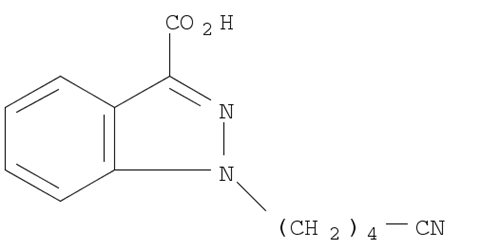 1H-Indazole-3-carboxylic acid, 1-(4-cyanobutyl)-